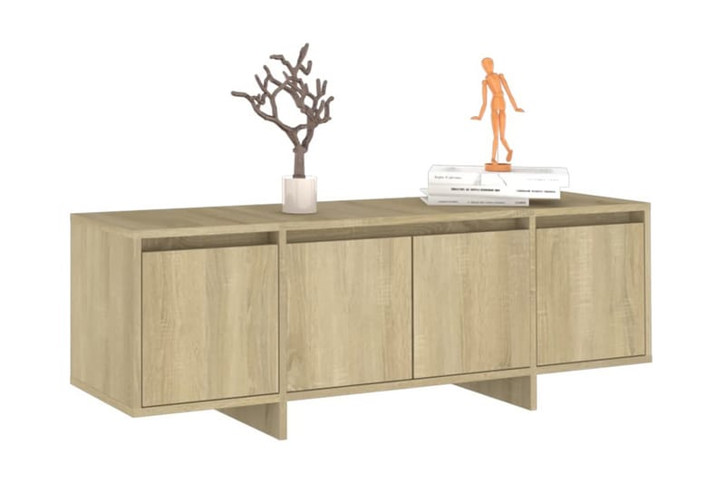 Tv-bänk sonoma-ek 120x30x40,5 cm spånskiva - Beige - Möbler - Tv möbel & mediamöbel - TV bänk & mediabänk