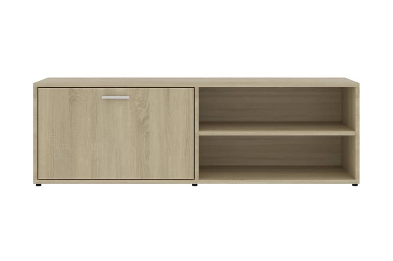 TV-bänk sonoma-ek 120x34x37 cm spånskiva - Brun - Möbler - Tv möbel & mediamöbel - TV bänk & mediabänk