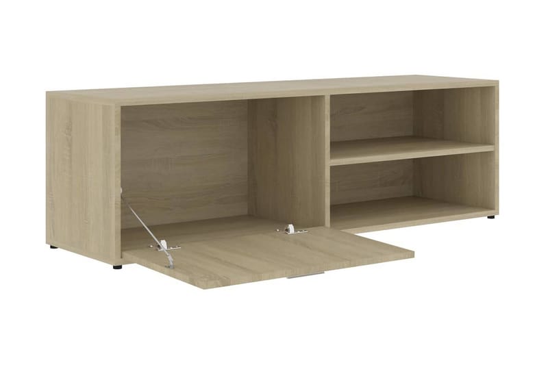 TV-bänk sonoma-ek 120x34x37 cm spånskiva - Brun - Möbler - Tv möbel & mediamöbel - TV bänk & mediabänk