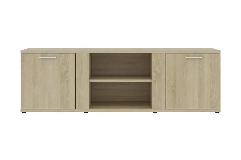 TV-bänk sonoma-ek 120x34x37 cm spånskiva - Brun - Möbler - Tv möbel & mediamöbel - TV bänk & mediabänk