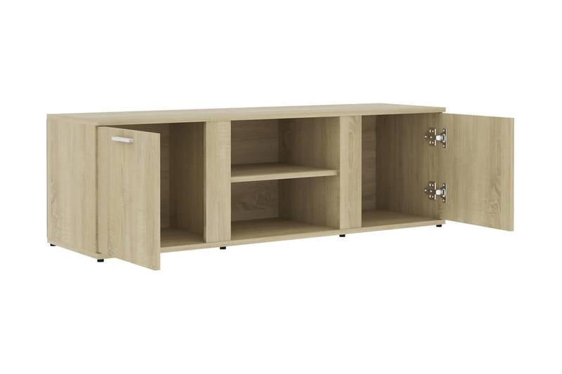 TV-bänk sonoma-ek 120x34x37 cm spånskiva - Brun - Möbler - Tv möbel & mediamöbel - TV bänk & mediabänk
