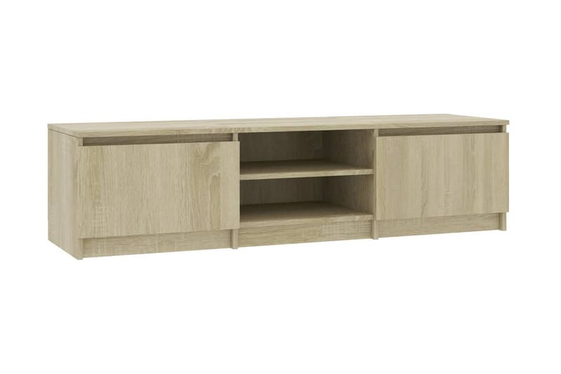 TV-bänk sonoma-ek 140x40x35,5 cm spånskiva - Brun - Möbler - Tv möbel & mediamöbel - TV bänk & mediabänk