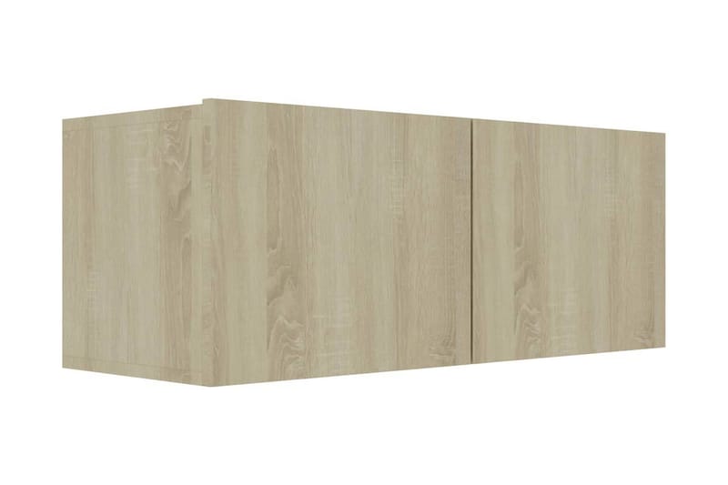TV-bänk sonoma-ek 80x30x30 cm spånskiva - Brun - Möbler - Tv möbel & mediamöbel - TV bänk & mediabänk