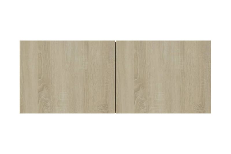 TV-bänk sonoma-ek 80x30x30 cm spånskiva - Brun - Möbler - Tv möbel & mediamöbel - TV bänk & mediabänk