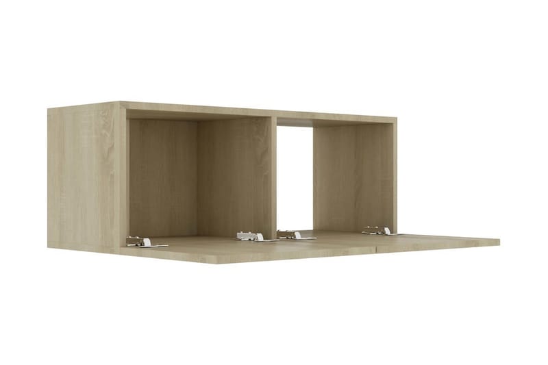 TV-bänk sonoma-ek 80x30x30 cm spånskiva - Brun - Möbler - Tv möbel & mediamöbel - TV bänk & mediabänk