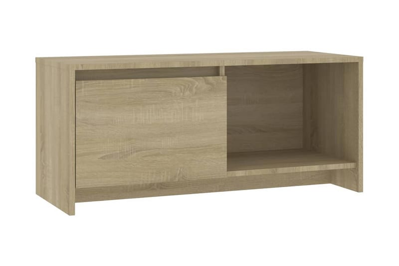 TV-bänk sonoma-ek 90x35x40 cm spånskiva - Beige - Möbler - Tv möbel & mediamöbel - TV bänk & mediabänk