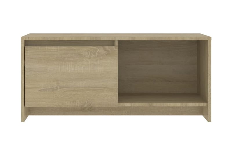 TV-bänk sonoma-ek 90x35x40 cm spånskiva - Beige - Möbler - Tv möbel & mediamöbel - TV bänk & mediabänk