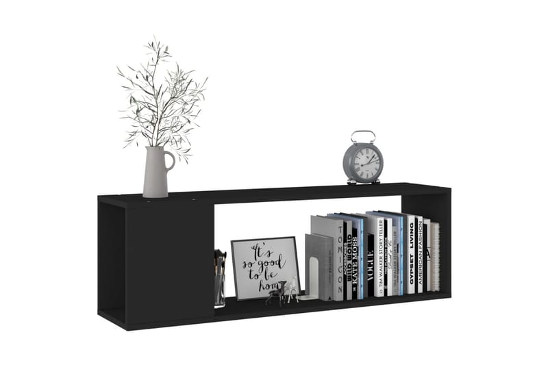 TV-bänk svart 100x24x32 cm spånskiva - Svart - Möbler - Tv möbel & mediamöbel - TV bänk & mediabänk