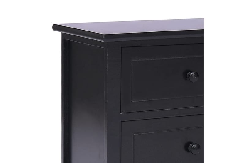 TV-bänk svart 108x30x40 cm massivt kejsarträ - Svart - Möbler - Tv möbel & mediamöbel - TV bänk & mediabänk
