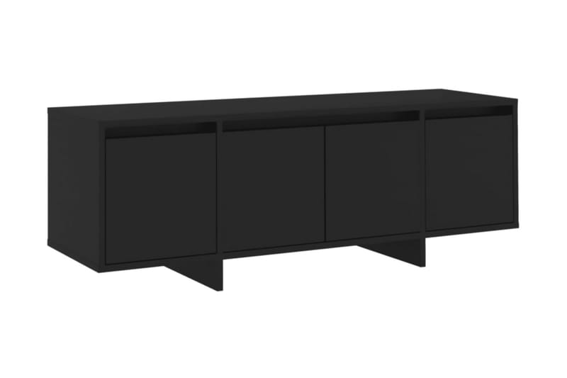 Tv-bänk svart 120x30x40,5 cm spånskiva - Svart - TV bänk & mediabänk