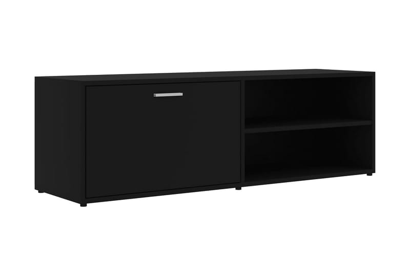 TV-bänk svart 120x34x37 cm spånskiva - Svart - Möbler - Tv möbel & mediamöbel - TV bänk & mediabänk
