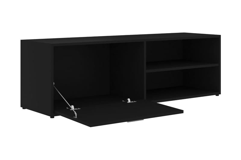 TV-bänk svart 120x34x37 cm spånskiva - Svart - Möbler - Tv möbel & mediamöbel - TV bänk & mediabänk