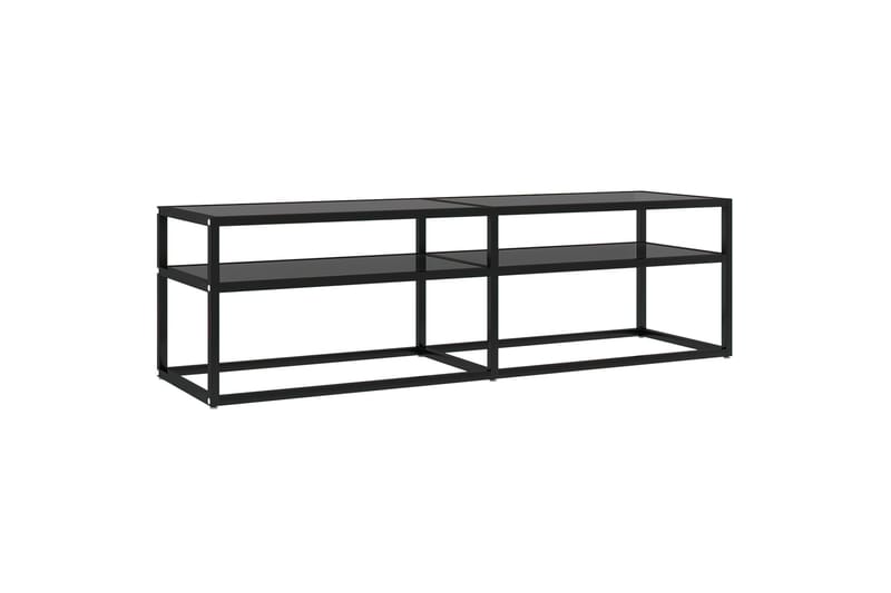TV-bänk svart 140x40x40,5 cm härdat glas - Svart - Möbler - Tv möbel & mediamöbel - TV bänk & mediabänk