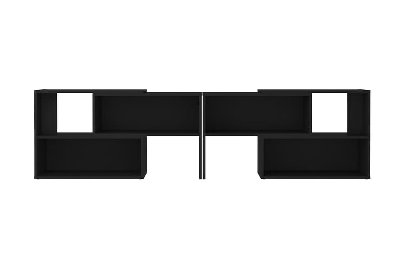TV-bänk svart 149x30x52 cm spånskiva - Svart - TV bänk & mediabänk