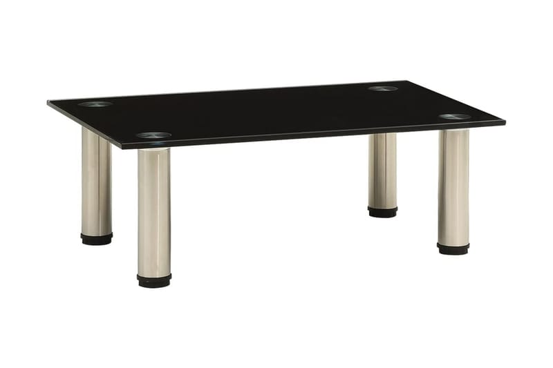 TV-bänk svart 40x35x17 cm härdat glas - Svart - Möbler - Tv möbel & mediamöbel - TV bänk & mediabänk