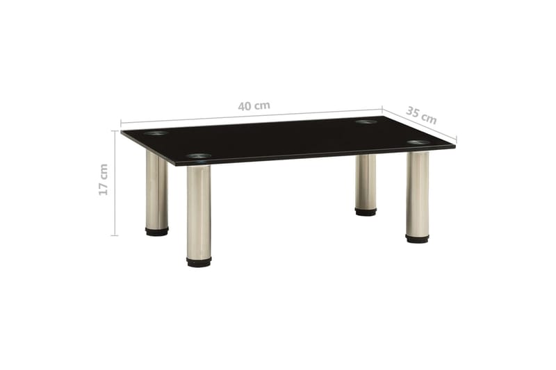 TV-bänk svart 40x35x17 cm härdat glas - Svart - Möbler - Tv möbel & mediamöbel - TV bänk & mediabänk
