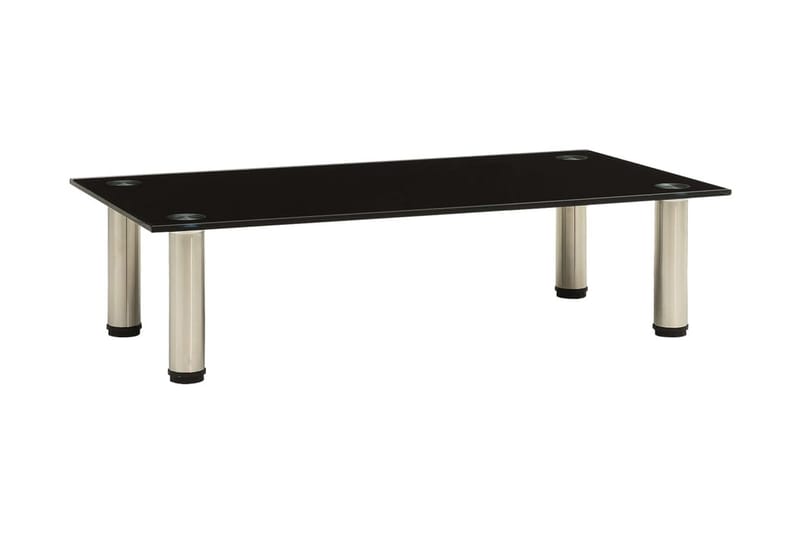TV-bänk svart 60x35x17 cm härdat glas - Svart - Möbler - Tv möbel & mediamöbel - TV bänk & mediabänk