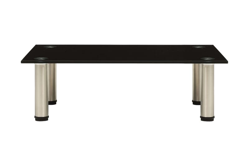 TV-bänk svart 60x35x17 cm härdat glas - Svart - Möbler - Tv möbel & mediamöbel - TV bänk & mediabänk