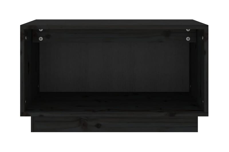 Tv-bänk svart 60x35x35 cm massiv furu - Svart - Möbler - Tv möbel & mediamöbel - TV bänk & mediabänk