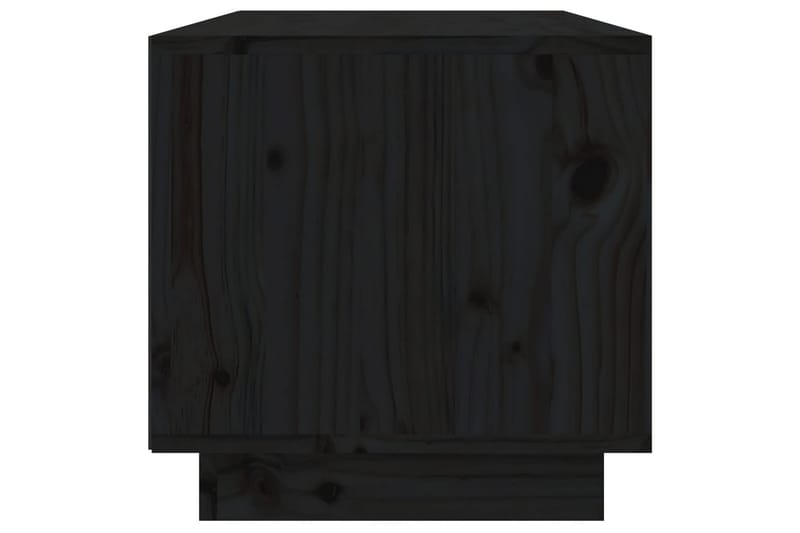Tv-bänk svart 60x35x35 cm massiv furu - Svart - Möbler - Tv möbel & mediamöbel - TV bänk & mediabänk