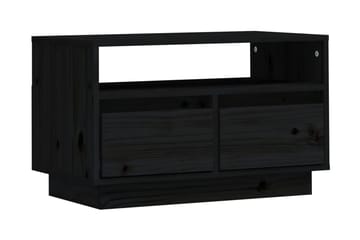 Tv-bänk svart 60x35x37 cm massiv furu