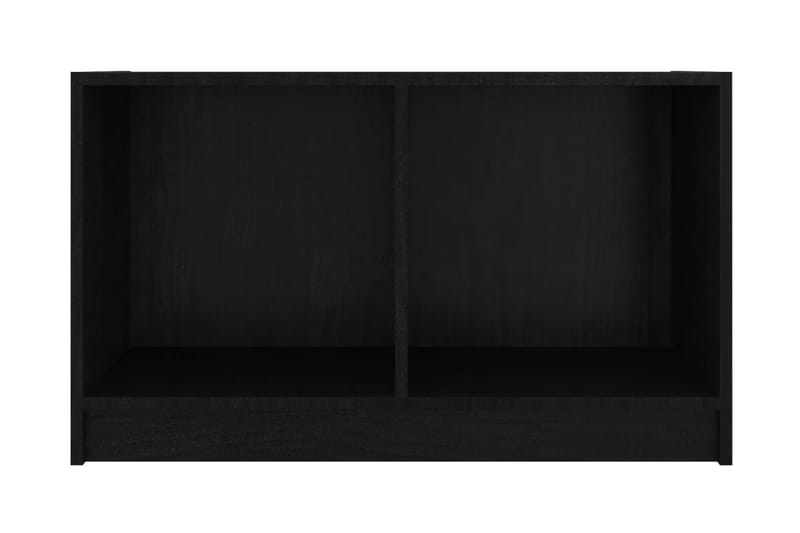 TV-bänk svart 70x33x42 cm massiv furu - Svart - Möbler - Tv möbel & mediamöbel - TV bänk & mediabänk