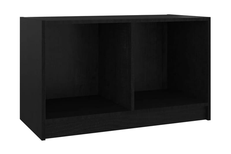 TV-bänk svart 70x33x42 cm massiv furu - Svart - Möbler - Tv möbel & mediamöbel - TV bänk & mediabänk