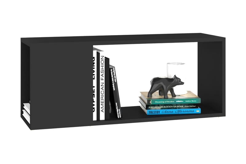 TV-bänk svart 80x24x32 cm spånskiva - Svart - Möbler - Tv möbel & mediamöbel - TV bänk & mediabänk