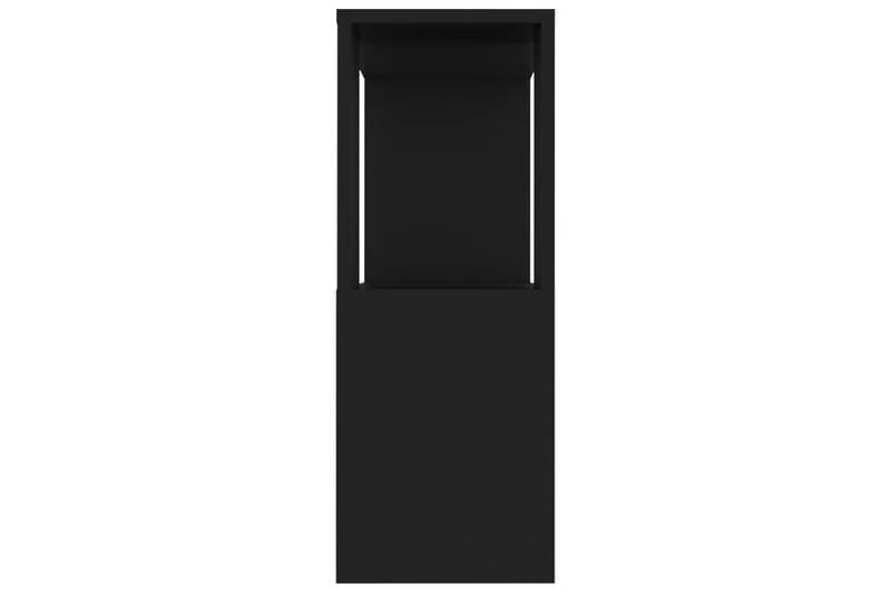 TV-bänk svart 80x24x63 cm spånskiva - Svart - TV bänk & mediabänk