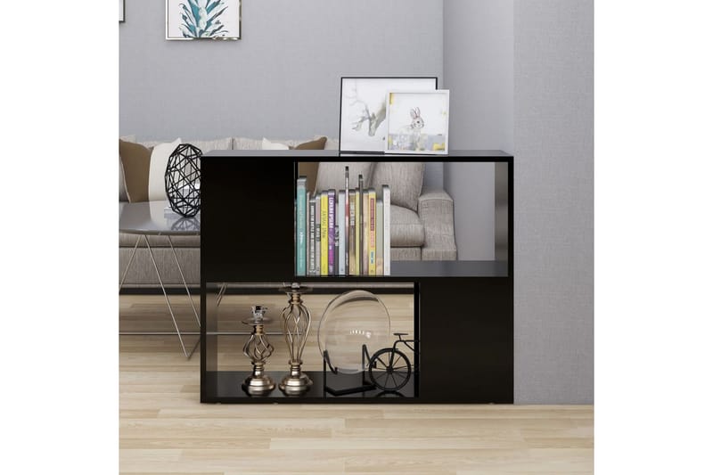 TV-bänk svart 80x24x63 cm spånskiva - Svart - Möbler - Tv möbel & mediamöbel - TV bänk & mediabänk