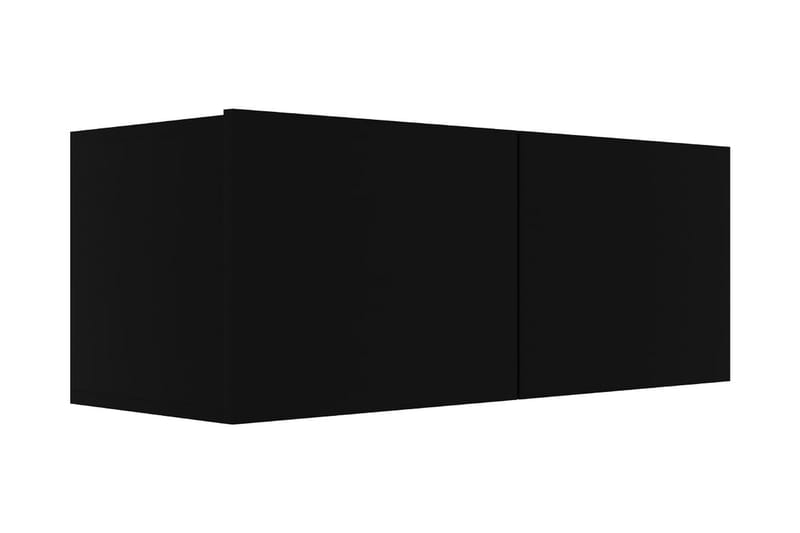 TV-bänk svart 80x30x30 cm spånskiva - Svart - TV bänk & mediabänk