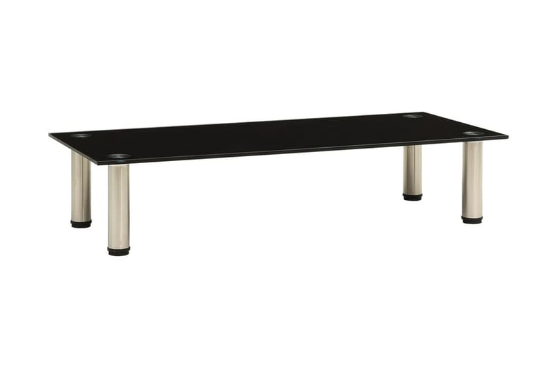 TV-bänk svart 80x35x17 cm härdat glas - Svart - Möbler - Tv möbel & mediamöbel - TV bänk & mediabänk