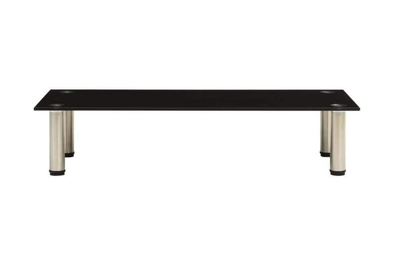 TV-bänk svart 80x35x17 cm härdat glas - Svart - Möbler - Tv möbel & mediamöbel - TV bänk & mediabänk