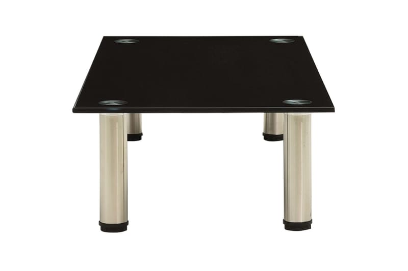 TV-bänk svart 80x35x17 cm härdat glas - Svart - Möbler - Tv möbel & mediamöbel - TV bänk & mediabänk