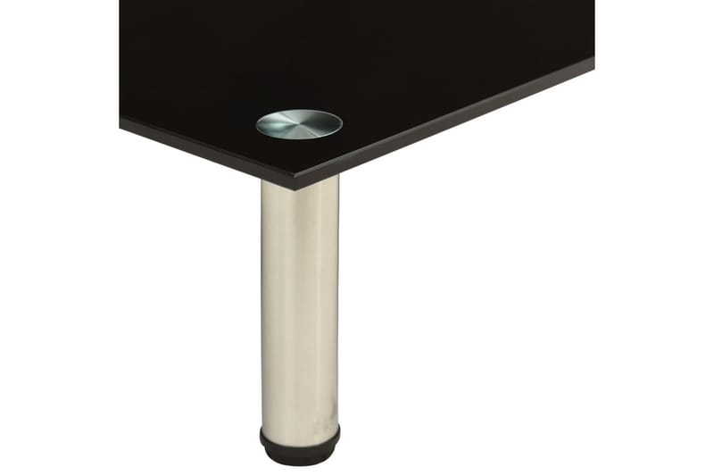 TV-bänk svart 80x35x17 cm härdat glas - Svart - Möbler - Tv möbel & mediamöbel - TV bänk & mediabänk