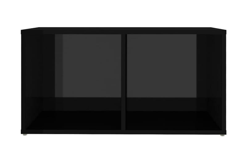 TV-bänk svart högglans 72x35x36,5 cm spånskiva - Svart - TV bänk & mediabänk