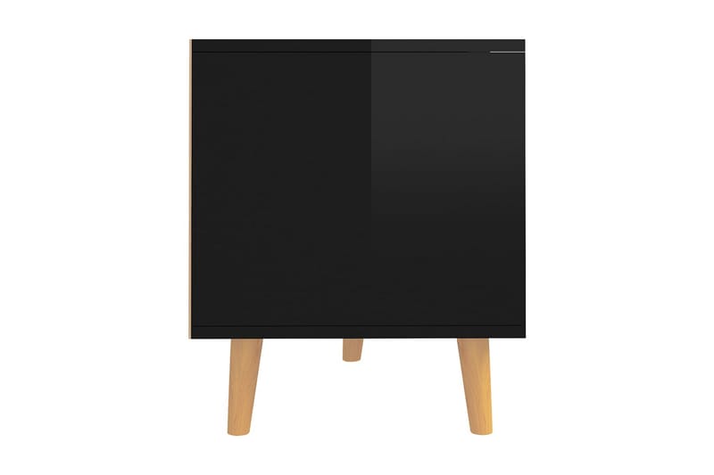 Tv-bänk svart högglans 90x40x48,5 cm spånskiva - Svart - TV bänk & mediabänk