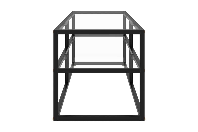 Tv-bänk svart med härdat glas 120x40x40 cm - Svart - Möbler - Tv möbel & mediamöbel - TV bänk & mediabänk