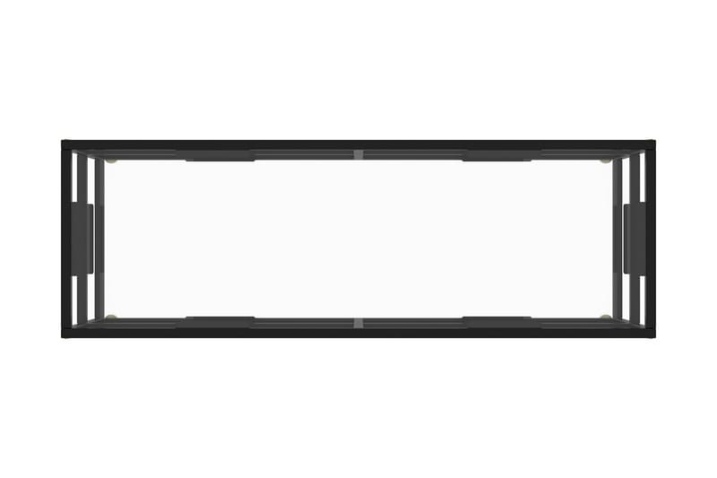 Tv-bänk svart med härdat glas 120x40x40 cm - Svart - Möbler - Tv möbel & mediamöbel - TV bänk & mediabänk