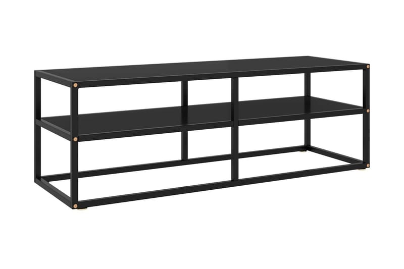 Tv-bänk svart med svart glas 120x40x40 cm - Svart - Möbler - Tv möbel & mediamöbel - TV bänk & mediabänk