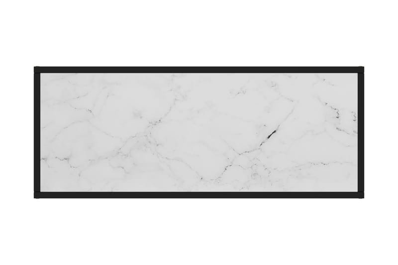 Tv-bänk svart med vit marmor glas 100x40x40 cm - Svart - Möbler - Tv möbel & mediamöbel - TV bänk & mediabänk