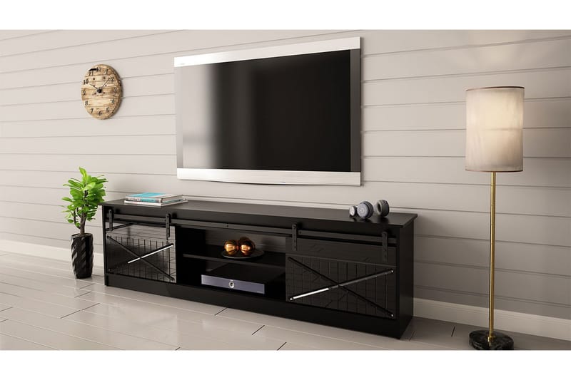 Tv-bänk - Svart - Möbler - Tv möbel & mediamöbel - TV bänk & mediabänk