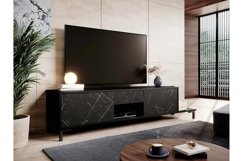 Tv-bänk - Svart - Möbler - Tv möbel & mediamöbel - TV bänk & mediabänk