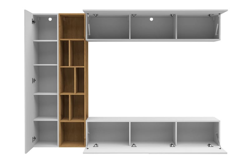 Tv-bänk - Svart|Ek - Möbler - Tv möbel & mediamöbel - TV bänk & mediabänk