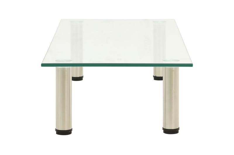 TV-bänk transparent 80x35x17 cm härdat glas - Transparent - Möbler - Tv möbel & mediamöbel - TV bänk & mediabänk