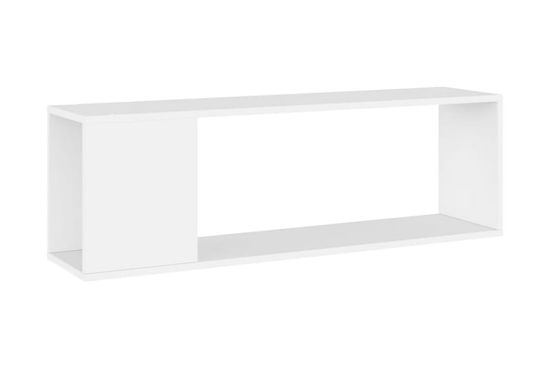 TV-bänk vit 100x24x32 cm spånskiva - Vit - TV bänk & mediabänk