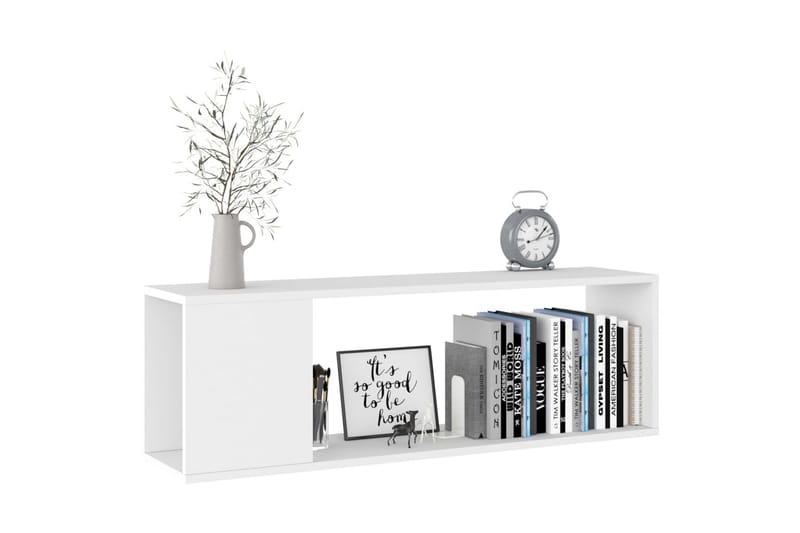 TV-bänk vit 100x24x32 cm spånskiva - Vit - Möbler - Tv möbel & mediamöbel - TV bänk & mediabänk