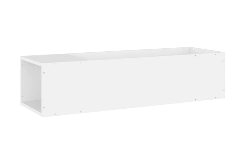 TV-bänk vit 100x24x32 cm spånskiva - Vit - TV bänk & mediabänk