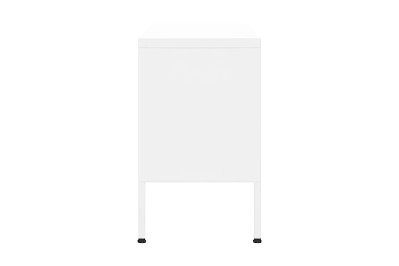 Tv-bänk vit 105x35x50 cm stål - Vit - Möbler - Tv möbel & mediamöbel - TV bänk & mediabänk