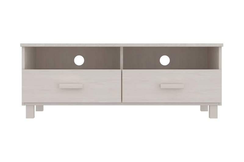 TV-bänk vit 106x40x40 cm massiv furu - Vit - Möbler - Tv möbel & mediamöbel - TV bänk & mediabänk